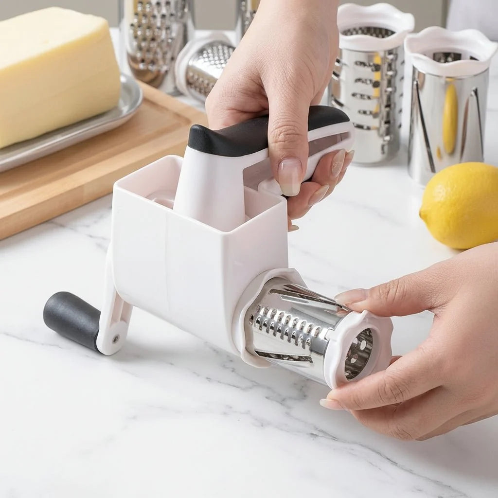 Rotary Cheese Grater with 3 Rolls, Parmesan Grater – image 4