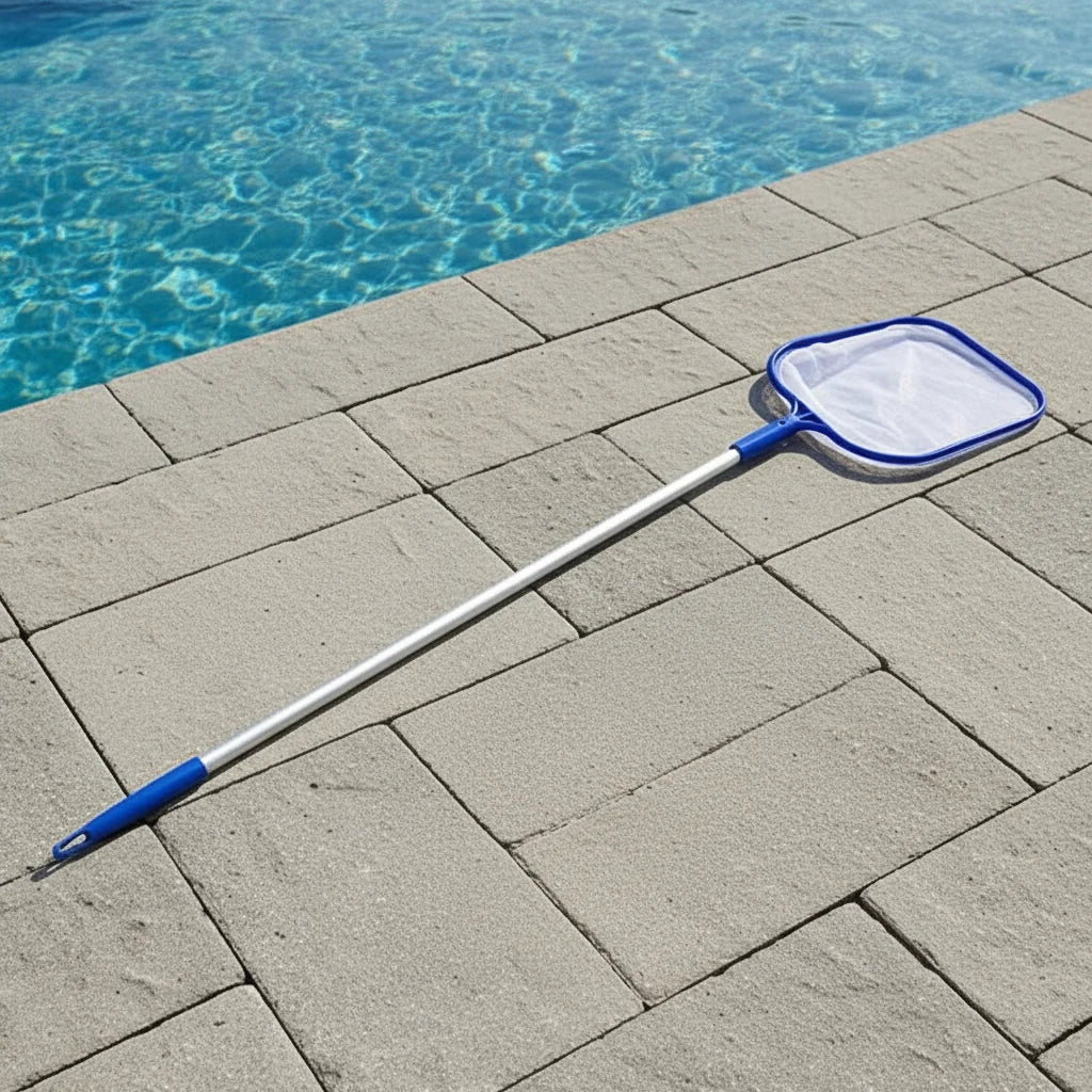 Swimming Pool Pole in Aluminium with Durable Cleaning Attachments, Pool Cleaning Pole for Walls and Floor