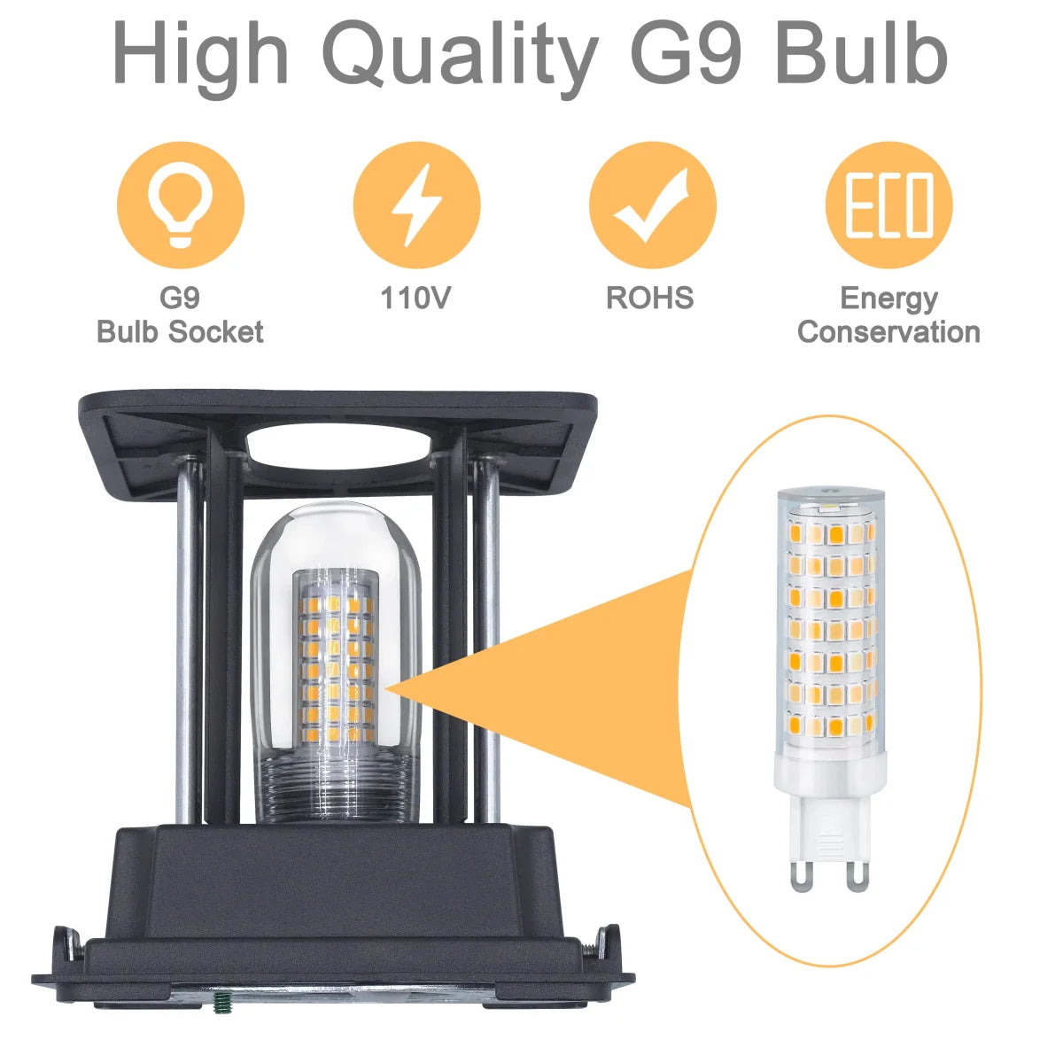 Outdoor Wall Lights, Waterproof Exterior Wall Light, Modern Cube Wall Lamp with G9 Bulb, Indoor and Outdoor Lighting_05