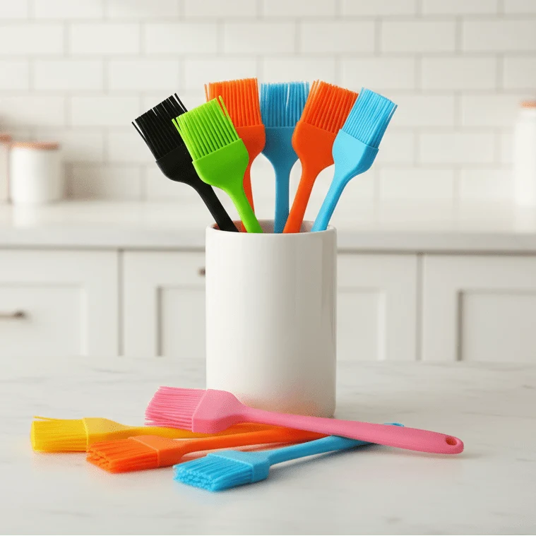Silicone Pastry Brush, Heat Resistant Basting Brush for BBQ and Baking, Kitchen Utensils and Barbecue Accessories