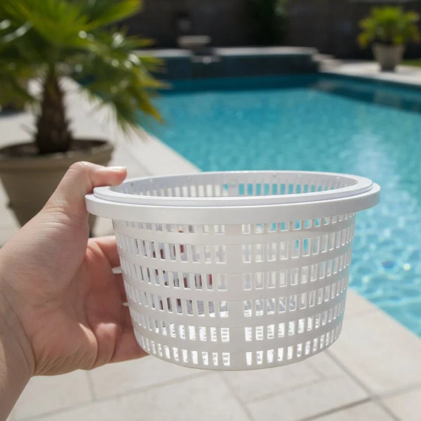 Pool Skimmer Basket with Handle, Replacement Skimmer Basket for Swimming Pool in 2 Sizes