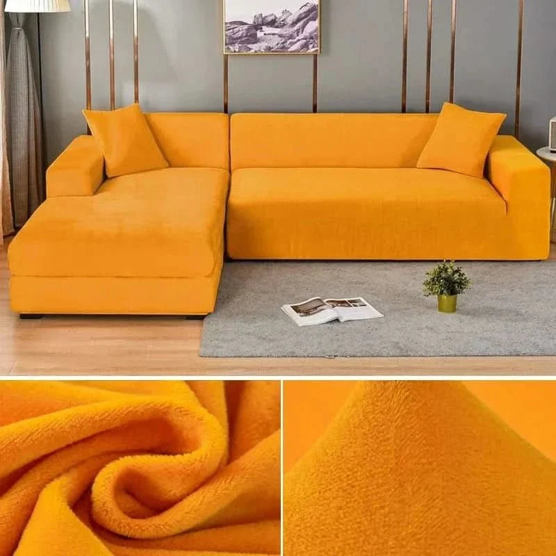 Sofa Covers 1 to 3 Seater, Stretch Velvet Sofa Slipcover with Non Slip Hold – image 9