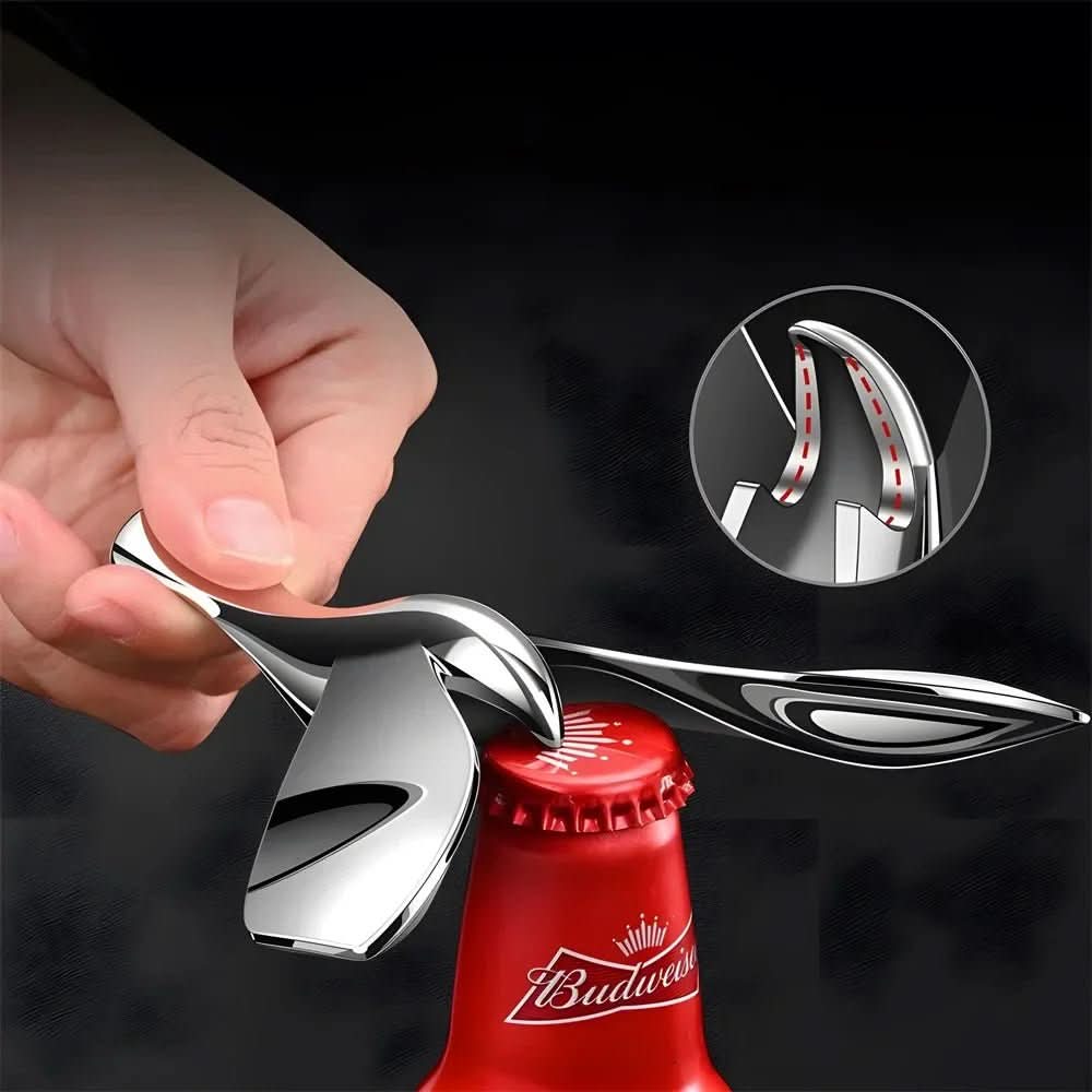 Bottle Opener, Self Balancing Bird Design Bottle Opener in Metal