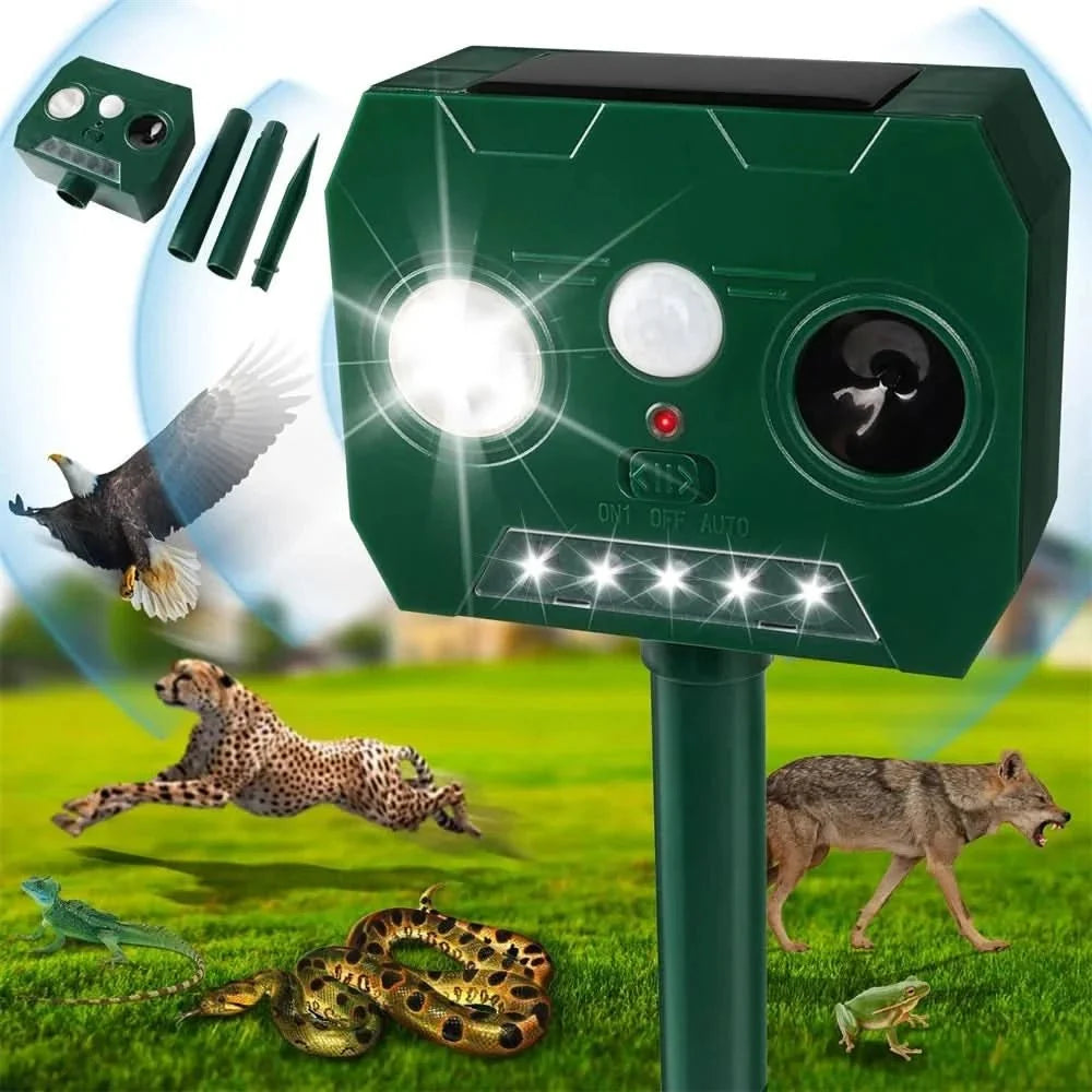 Cat Deterrent for Garden, Ultrasonic Cat and Dog Repeller with Blue LED Light, Cat Repellent for Indoor and Outdoor Use_12