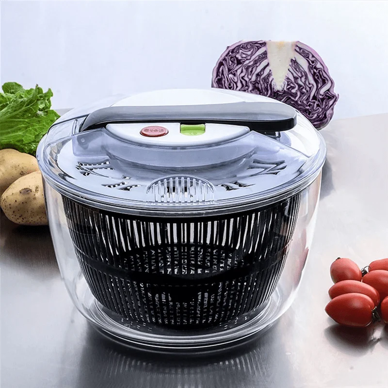 Electric Salad Spinner, Battery Powered Salad Spinner for Fruits and Vegetables, Lettuce Spinner, Salad Dryer_01
