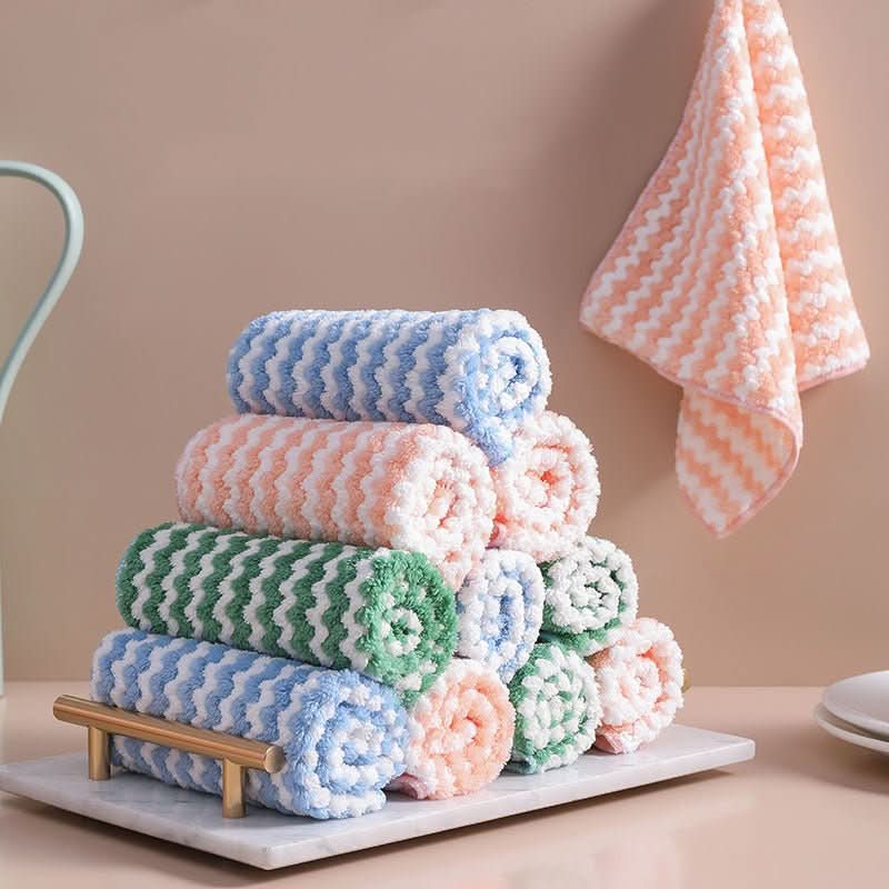 Microfibre Cloths, Coral Fleece Cleaning Cloths for Streak Free Cleaning, Glass Cleaning Cloth, Dish Cloths for Kitchen_10