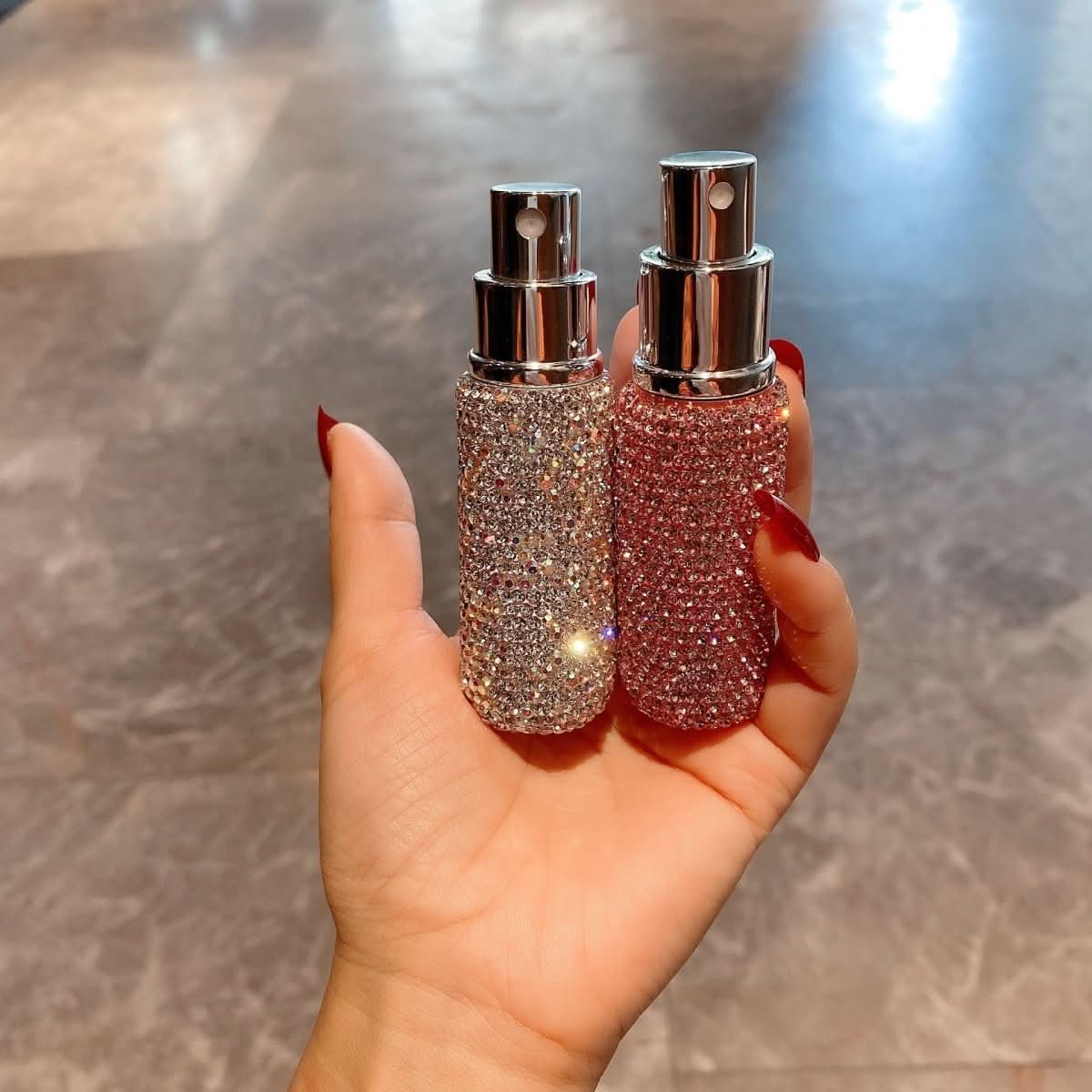 Refillable Perfume Bottle 10 ml, Travel Size Perfume Atomiser in Diamond Design – image 4