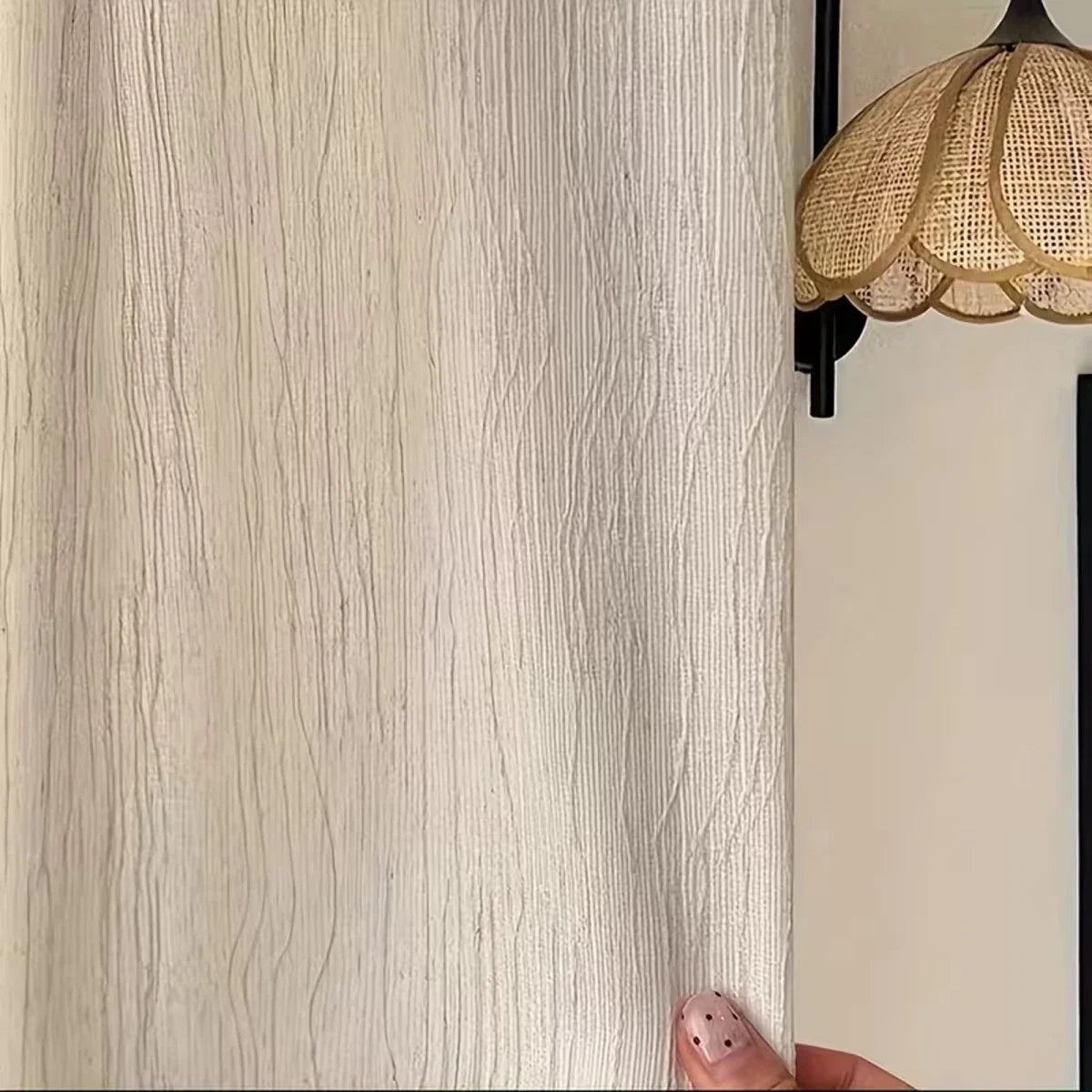 Net Curtains Crinkle Textured, Voile Curtains for Living Room and Bedroom, Sheer Curtains Light Filtering_05