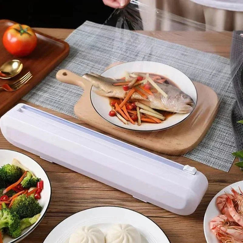 Cling Film Dispenser with Cutter, Aluminium Foil Dispenser, Clingfilm Cutter for Kitchen Drawer, Kitchen Accessories_03