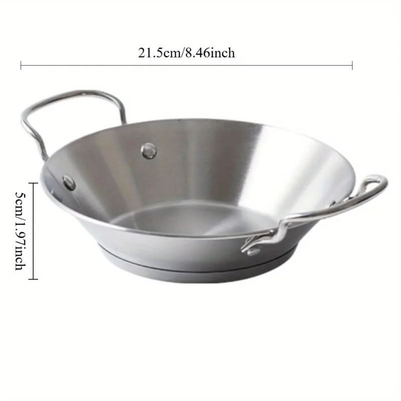 Stainless Steel Pan with 2 Frying Trays, Serving Tray for Kitchen and Grill – image 5