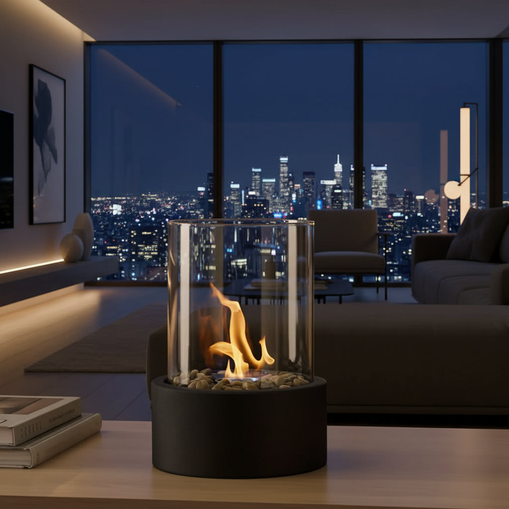 Bioethanol Fireplace, Portable Tabletop Fire Pit for Indoor and Outdoor Use, Modern Ethanol Fireplace with Real Flame_05