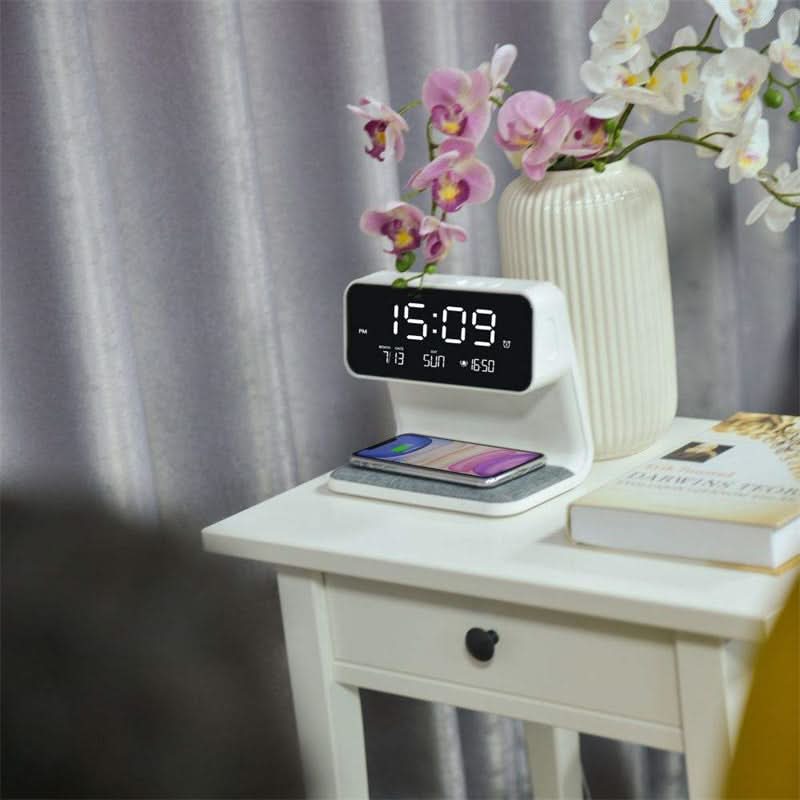Alarm Clock with Wireless Charger, Touch Bedside Lamp – image 4