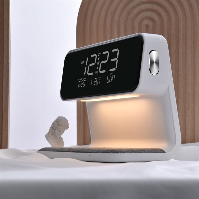 Alarm Clock with Wireless Charger, Touch Bedside Lamp