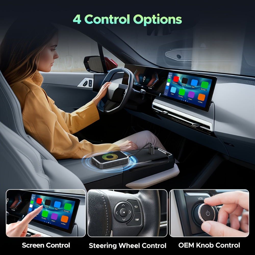 Smart Car Adapter | Wireless Media Streaming Box with Dual WiFi Connection | Compact Design for Easy Navigation 5