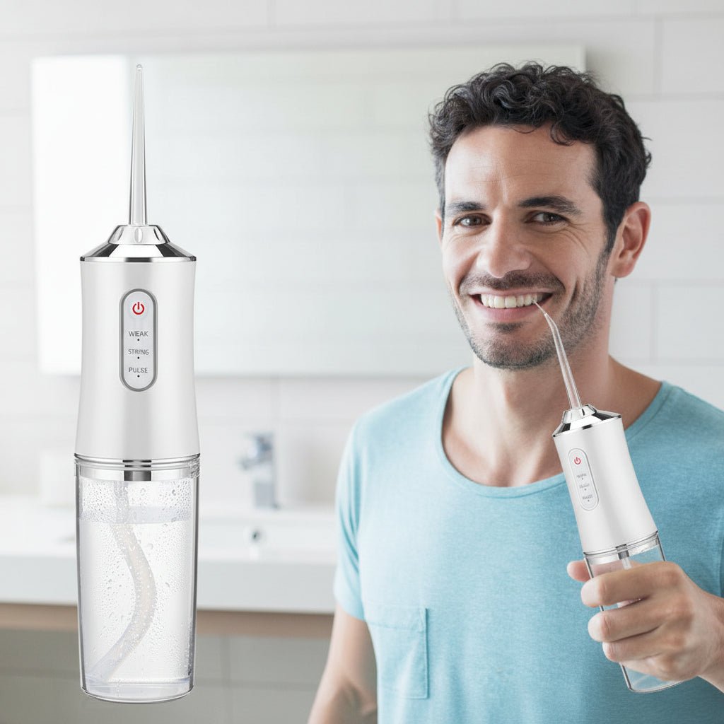 Water Flossers, Rechargeable Dental Flosser with 3 Pressure Settings, Teeth Flosser with Rotating Nozzle, Oral Irrigator_00