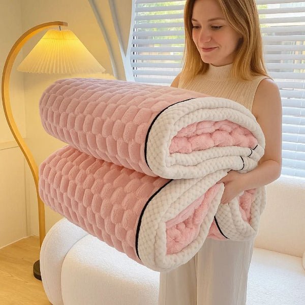 Sherpa Fleece Throw Blanket, Sofa Throws, Faux Fur Throw, Soft Fleece Blanket for Winter and Summer, Travel Blanket_03