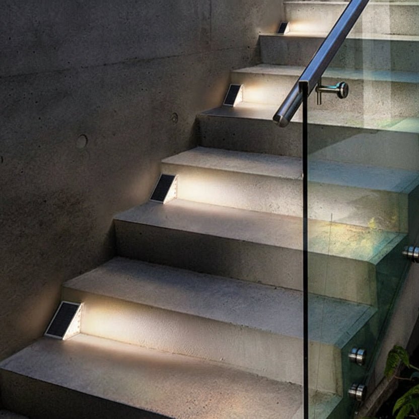 LED Step Lights, Outdoor Solar Lights for Stairs and Paths, Solar Stair Lights Weatherproof, Outdoor Lighting_01