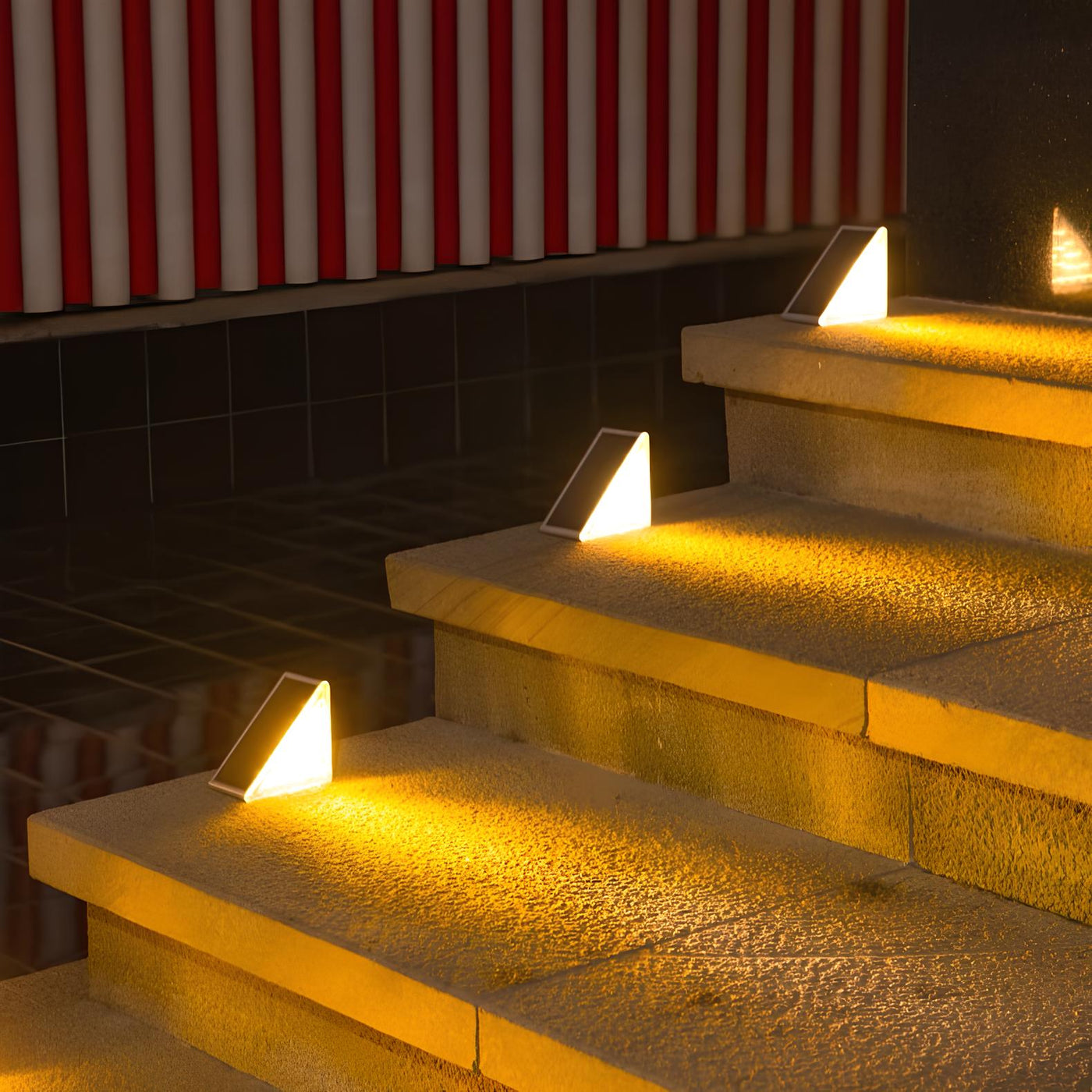 Solar Step Lights | LED Outdoor Stair Lights with Weather Resistance | Easy Installation for Safety and Ambiance 4