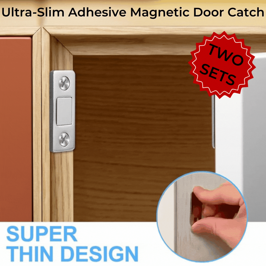 Magnetic Door Catch Self Adhesive, No Drill Magnetic Catch for Cupboards and Wardrobes, Motorhome Door Catch_01