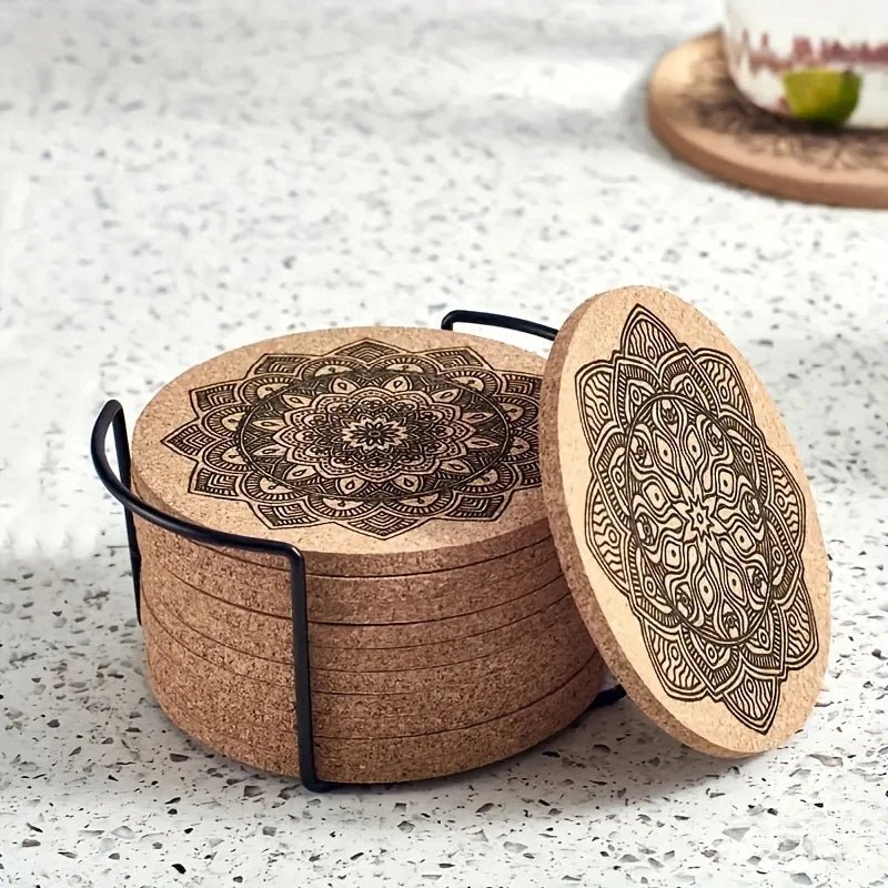 Wooden Drink Coasters, Heat Resistant Table Decor and Kitchen Accessories – image 9