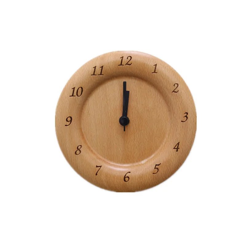 Analogue Alarm Clocks, Wooden Alarm Clock Silent Non Ticking, Bedside Clock in Beech Wood for Bedroom_06