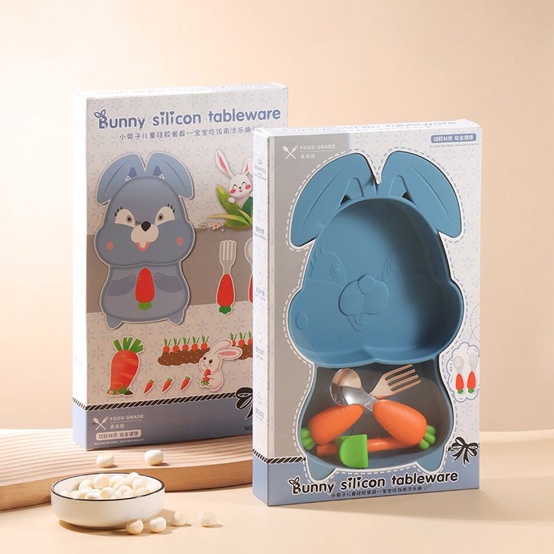 Childrens Plate with Suction Base, Silicone Suction Plate for Babies and Toddlers, Divided Weaning Plate_09