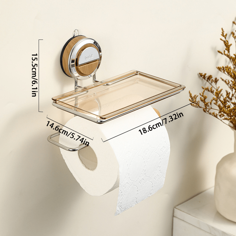 Toilet Roll Holder No Drill, Suction Toilet Roll Holder, Stainless Steel Toilet Paper Holder, Bathroom Accessories_06