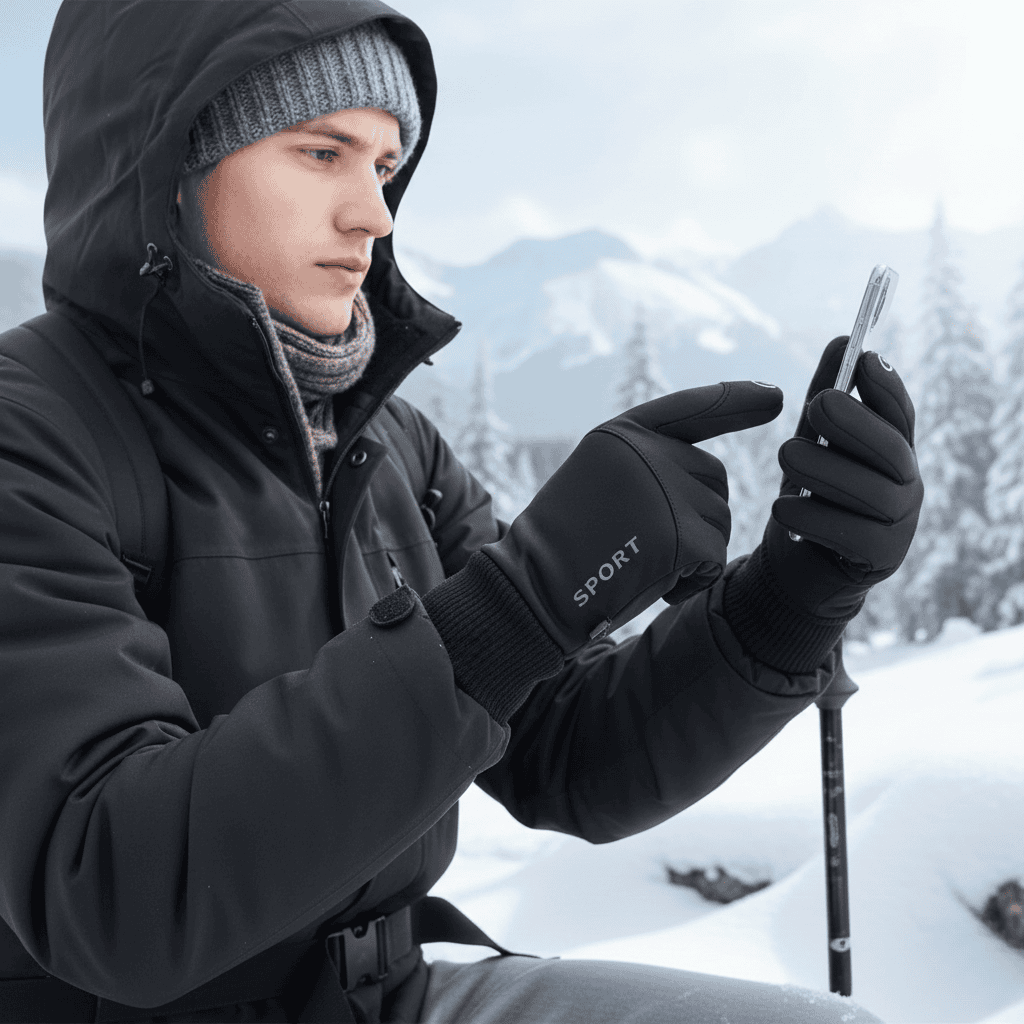 Thermal Gloves with Touchscreen Fingers, Cycling Gloves for Hiking