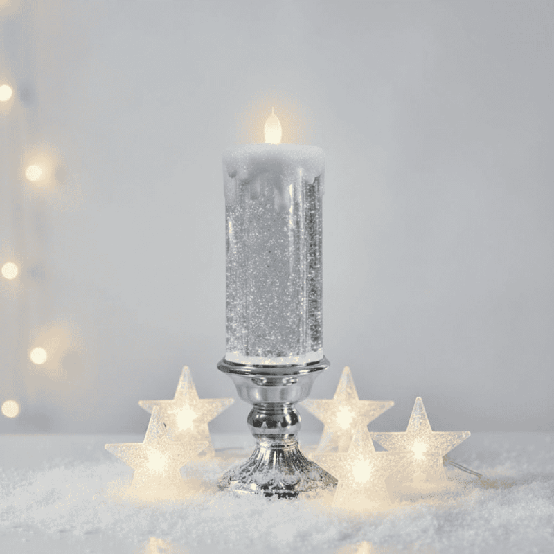 Christmas Candles, Flameless LED Candle with Flickering Light, Battery Candles for Christmas Table Decorations_00
