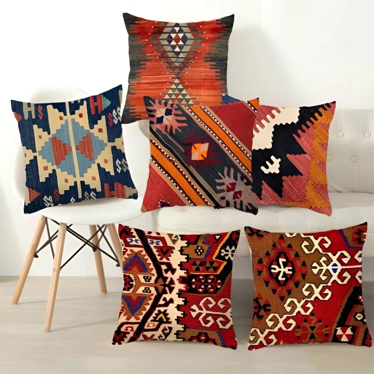 Boho Cushion Covers, 45x45 Cushion Cover, Sofa Cushion Covers, Printed Pillow Covers for Living Room and Bedroom_01