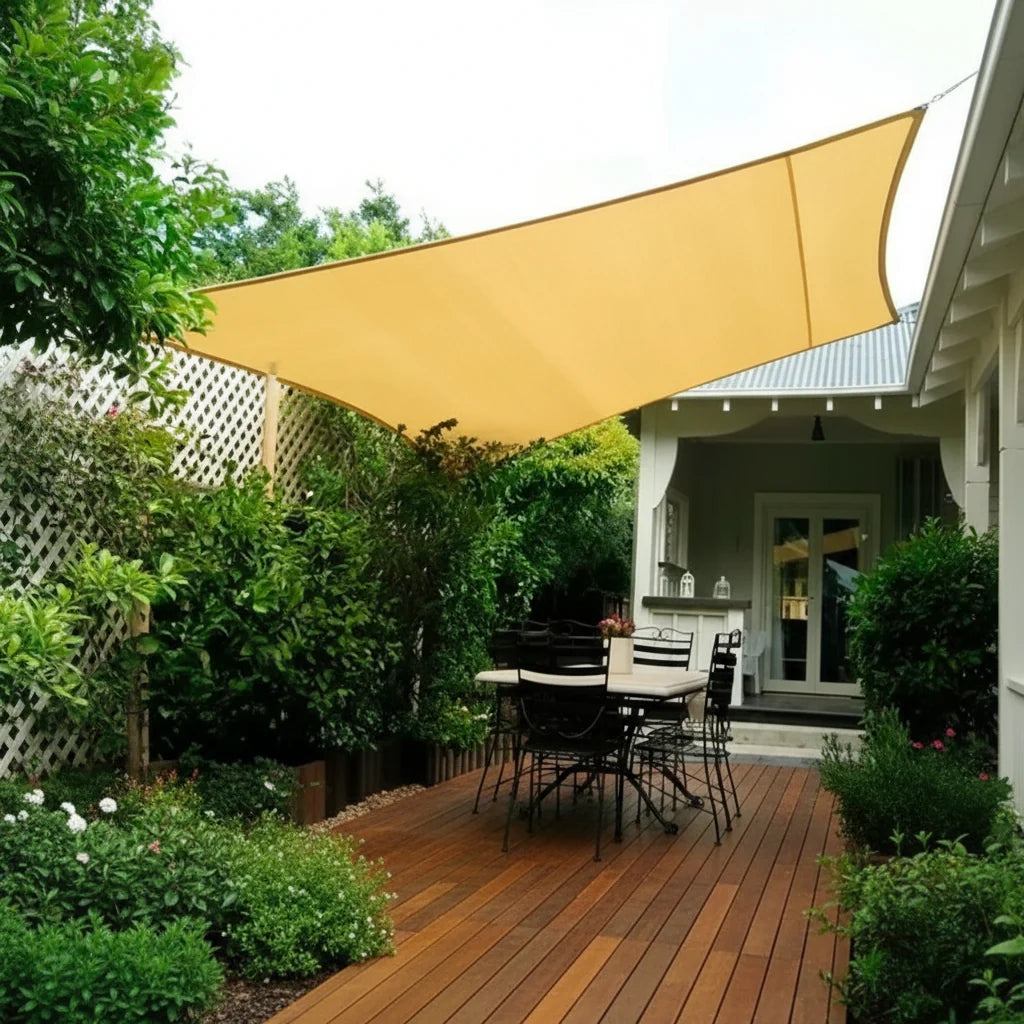Garden Shade Sail, Sun Shade Sail for Patio and Camping, Lightweight Sunshade Sail, Vehicle Sun Shade in Beige or Black