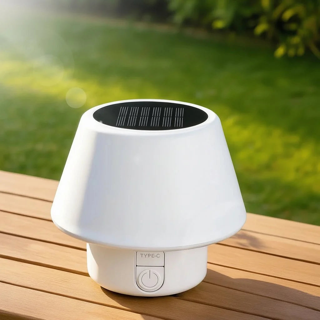 Solar Table Lamp Outdoor, Cordless Table Lamp with 4 Modes, Rechargeable Camping Lights, Solar Garden Lights, Outdoor Lighting_02
