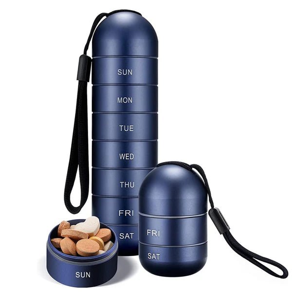 Pill Organizer 7 Day, Weekly Pill Box for Travel, Pill Organiser Box with Daily Compartments_02