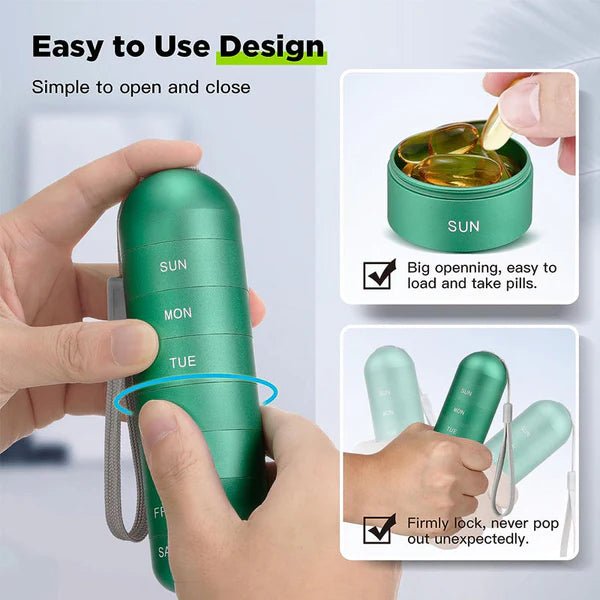 Pill Organizer 7 Day, Weekly Pill Box for Travel, Pill Organiser Box with Daily Compartments_09