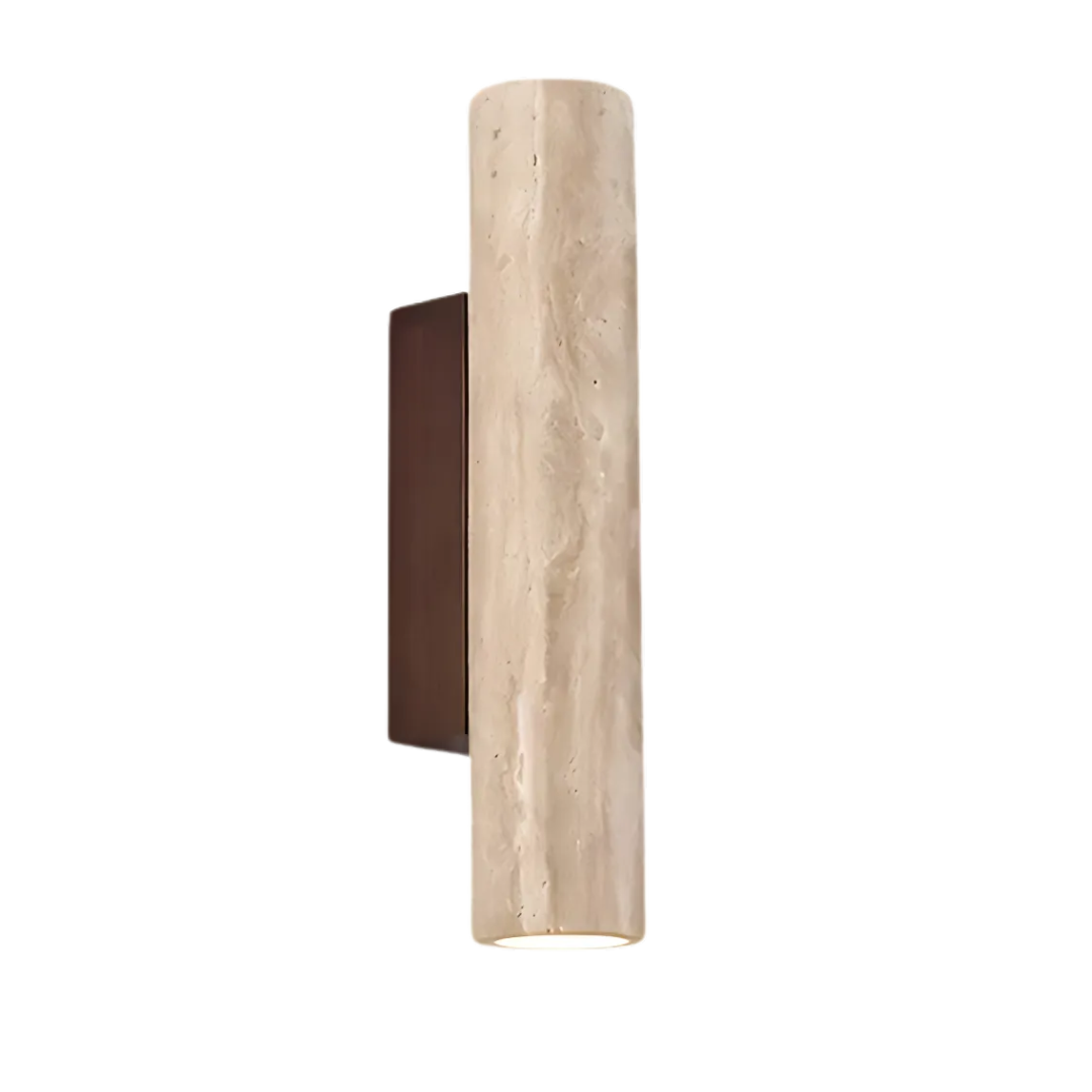 TravertineGlow | Elegant Minimalist LED Cylinder Wall Sconce 3