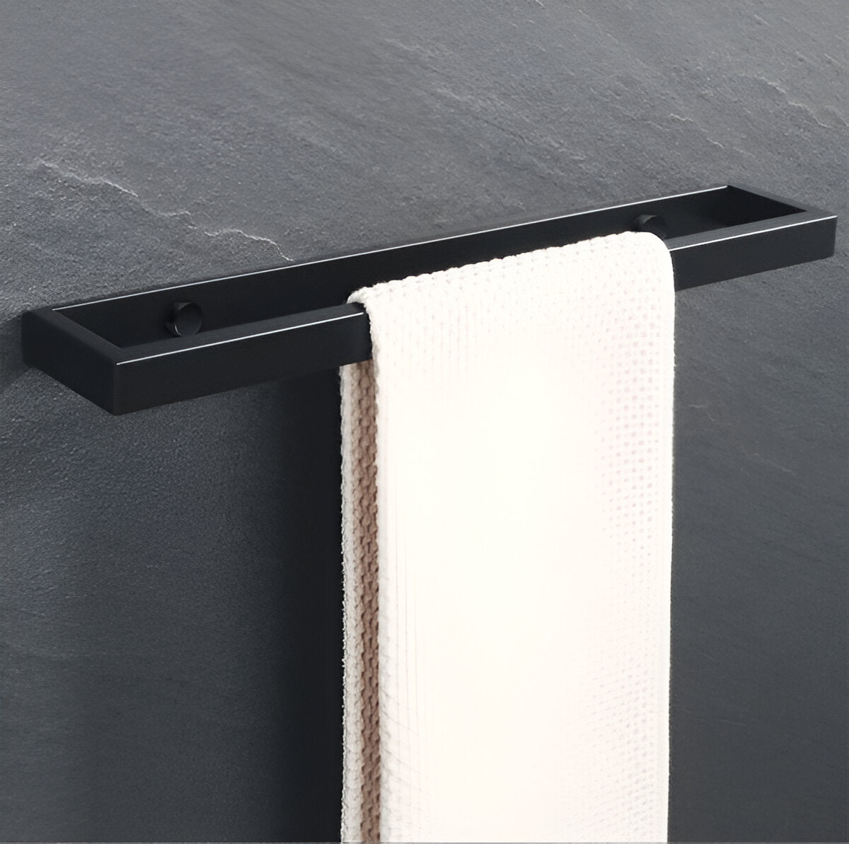 Black Towel Rail Wall Mounted, Steel Towel Holder for Bathroom Storage, Kitchen Towel Rack, Bathroom Accessories_02