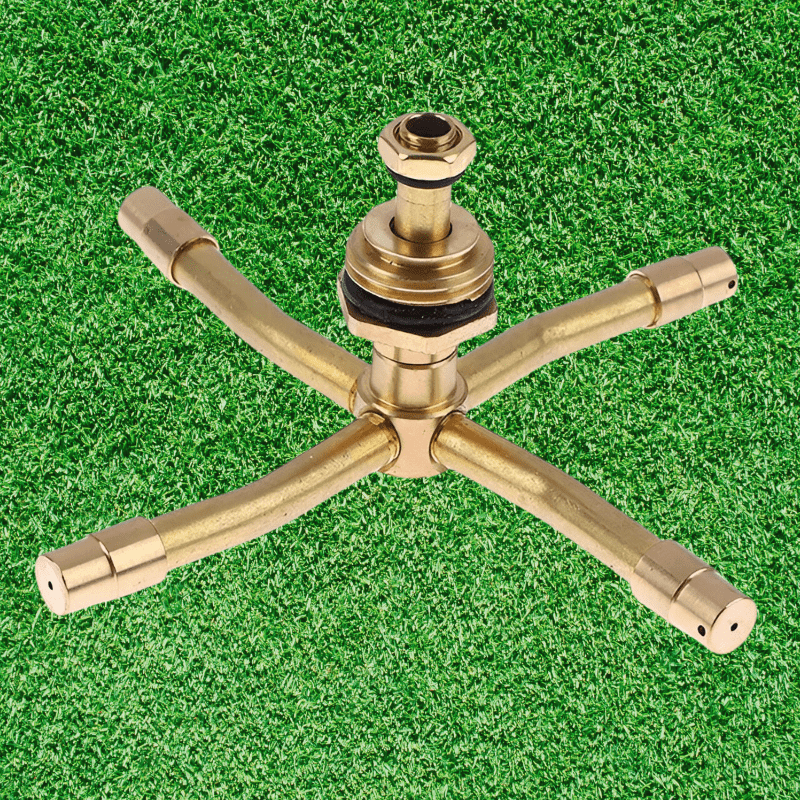 Garden Sprinkler 360 Degree, Brass Lawn Sprinklers with Rotating Arms up to 11 m