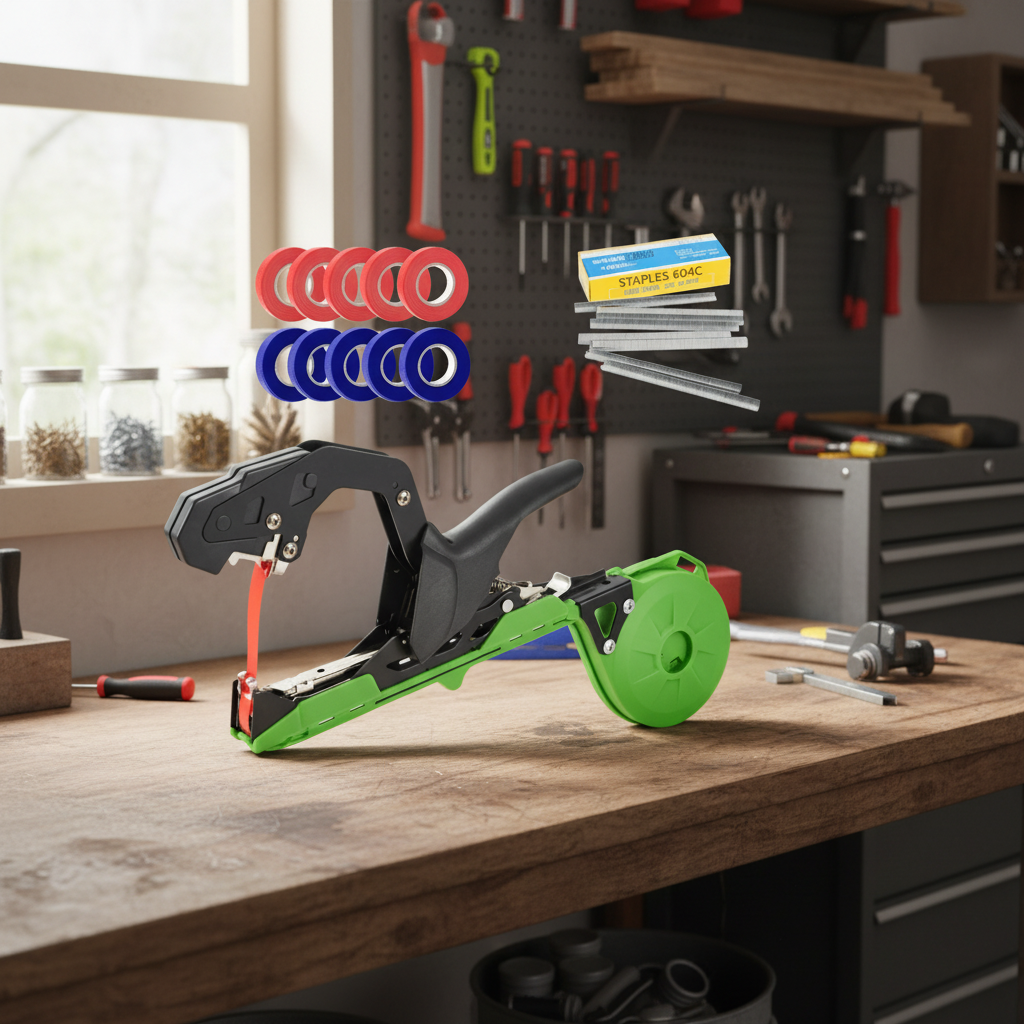 Plant Tying Tool with Tape and Staples, Plant Tying Machine for Tomatoes and Vines, Plant Ties Gun for Climbing Plants_08