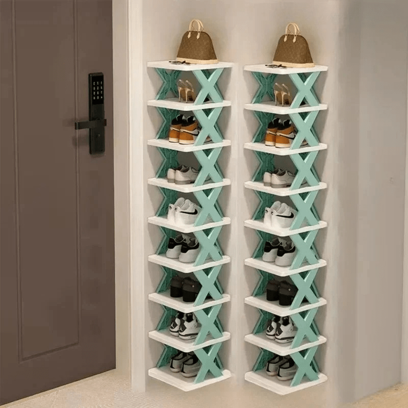 Tall Shoe Rack with 6 to 9 Tiers, Stackable Plastic Shoe Shelves – image 7