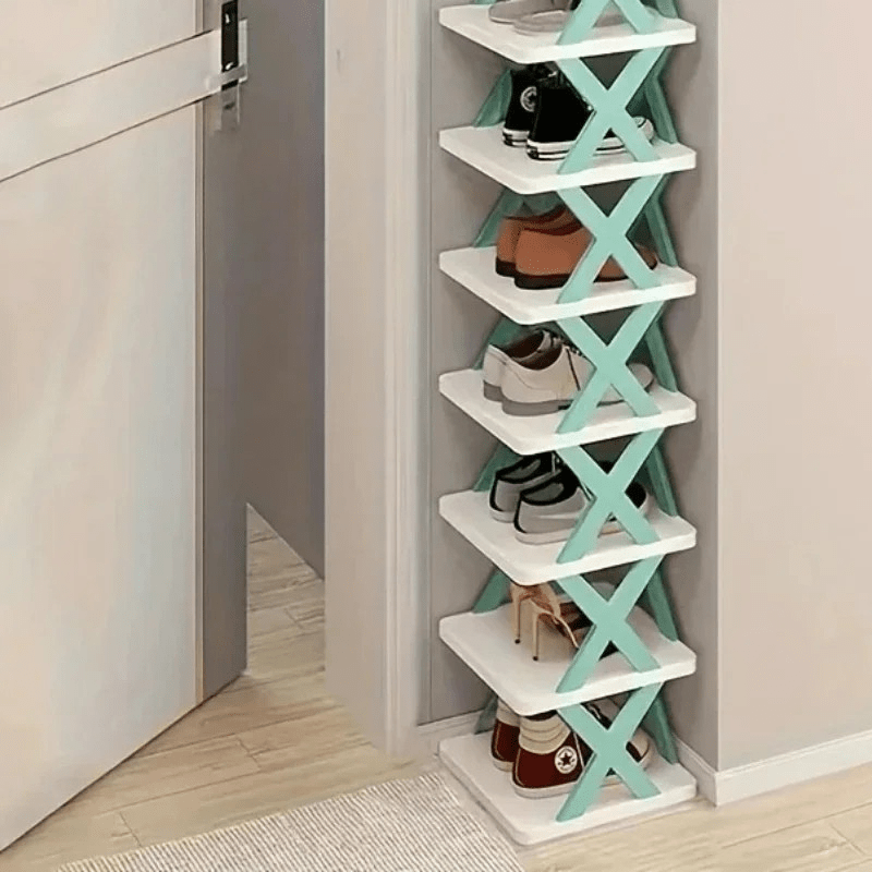 Tall Shoe Rack with 6 to 9 Tiers, Stackable Plastic Shoe Shelves – image 9