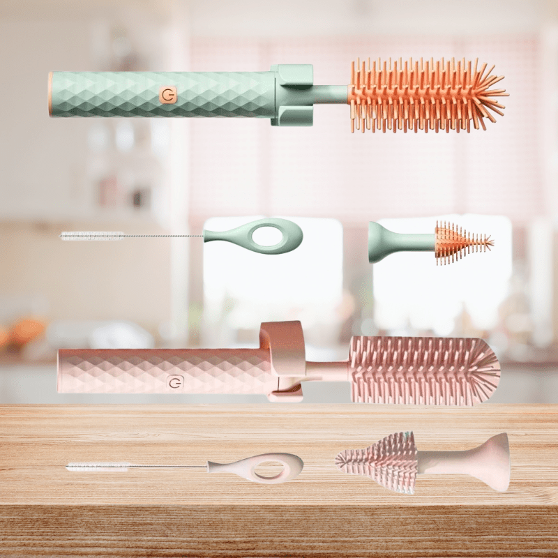 Electric Bottle Brushes, Rotating Bottle Cleaning Brush with Silicone Bristles, Electric Cleaning Brush for Baby Bottles_03