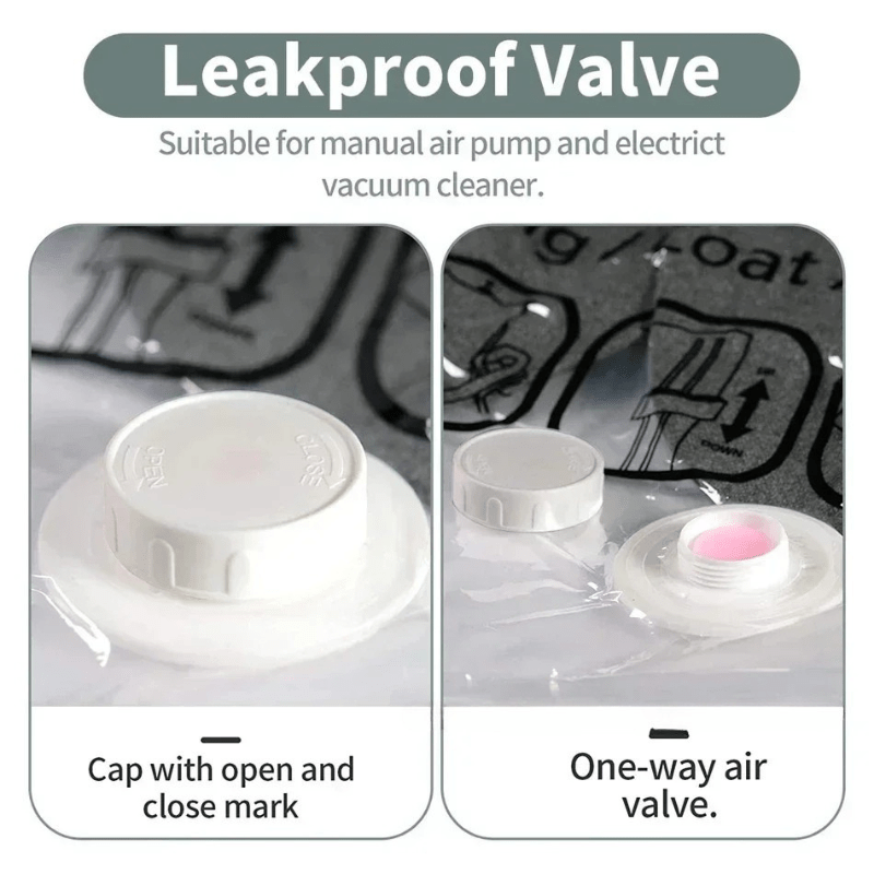 Vacuum Storage Bags for Clothes 3 Pack, Clothes Storage Bags with Pump Option – image 11