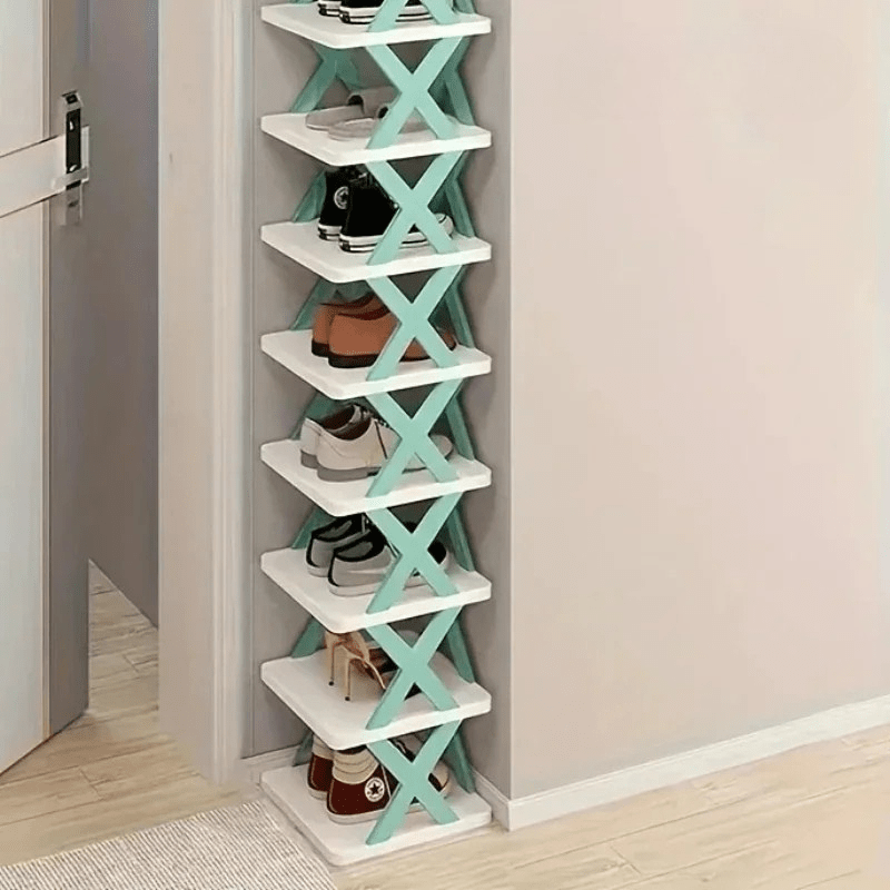 Tall Shoe Rack with 6 to 9 Tiers, Stackable Plastic Shoe Shelves – image 11