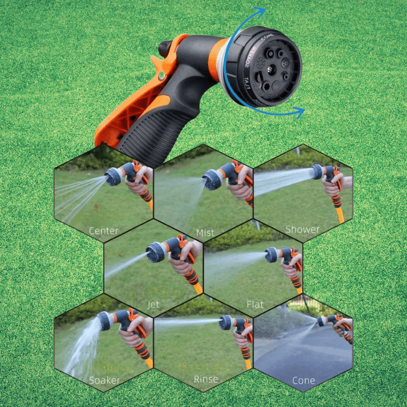 Watering Gun with 8 Spray Modes, Garden Hose Spray Gun, Hose Nozzle and Hose Attachment for Garden Watering_01