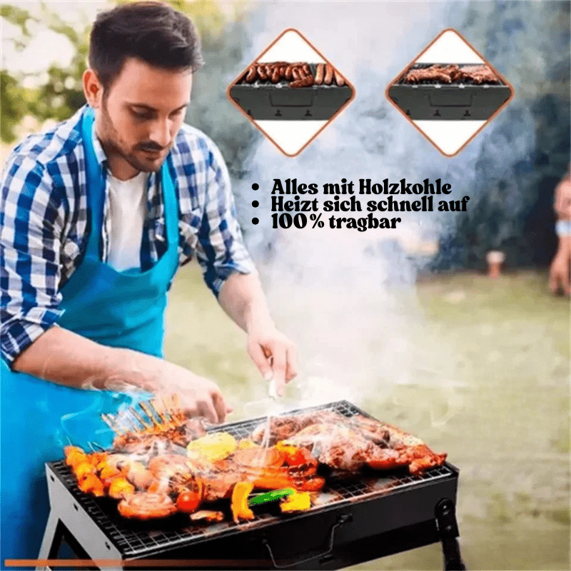 Charcoal BBQ, Foldable Stainless Steel BBQ