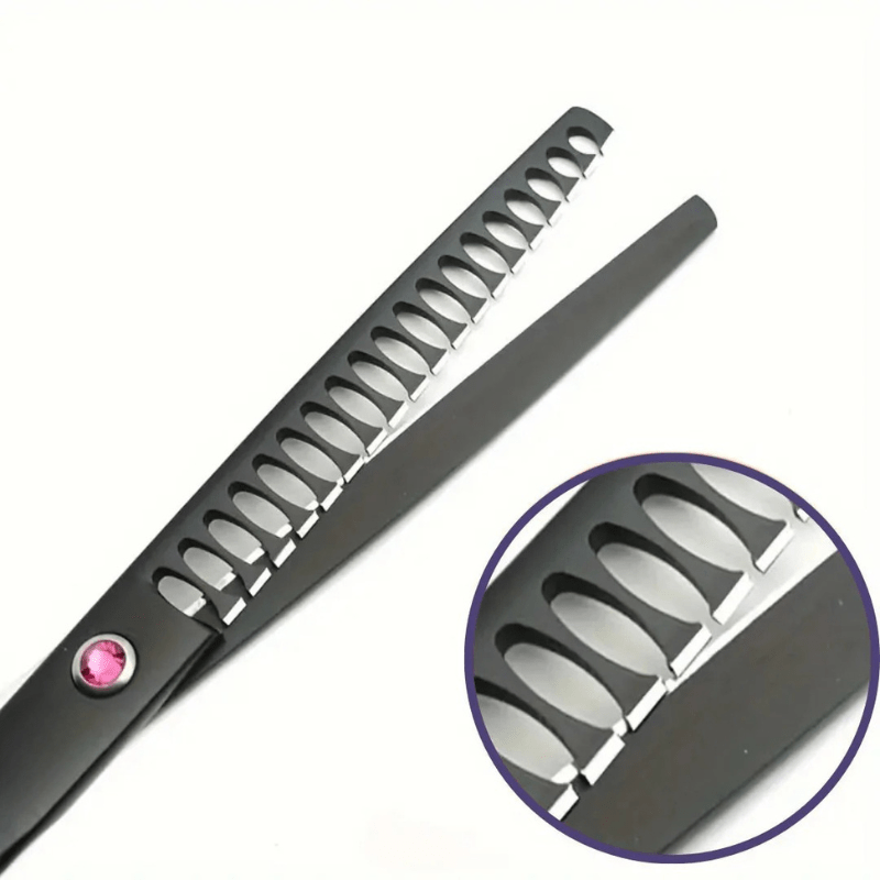 Dog Grooming Scissors Set, 4 Piece Pet Grooming Scissor Set with Thinning and Curved Shears, Dog Trimming Scissors_04