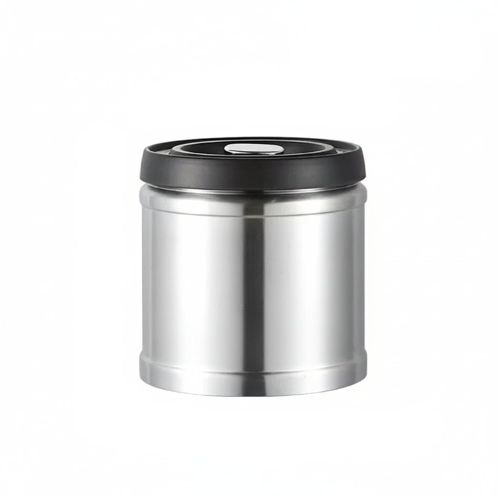 Airtight Food Storage Containers, Coffee Tin with Vacuum Lid, Stainless Steel Kitchen Canisters, Coffee Accessories_04