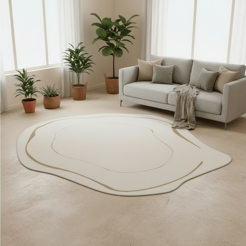 Living Room Rugs, Modern Abstract Rug with Geometric Pattern