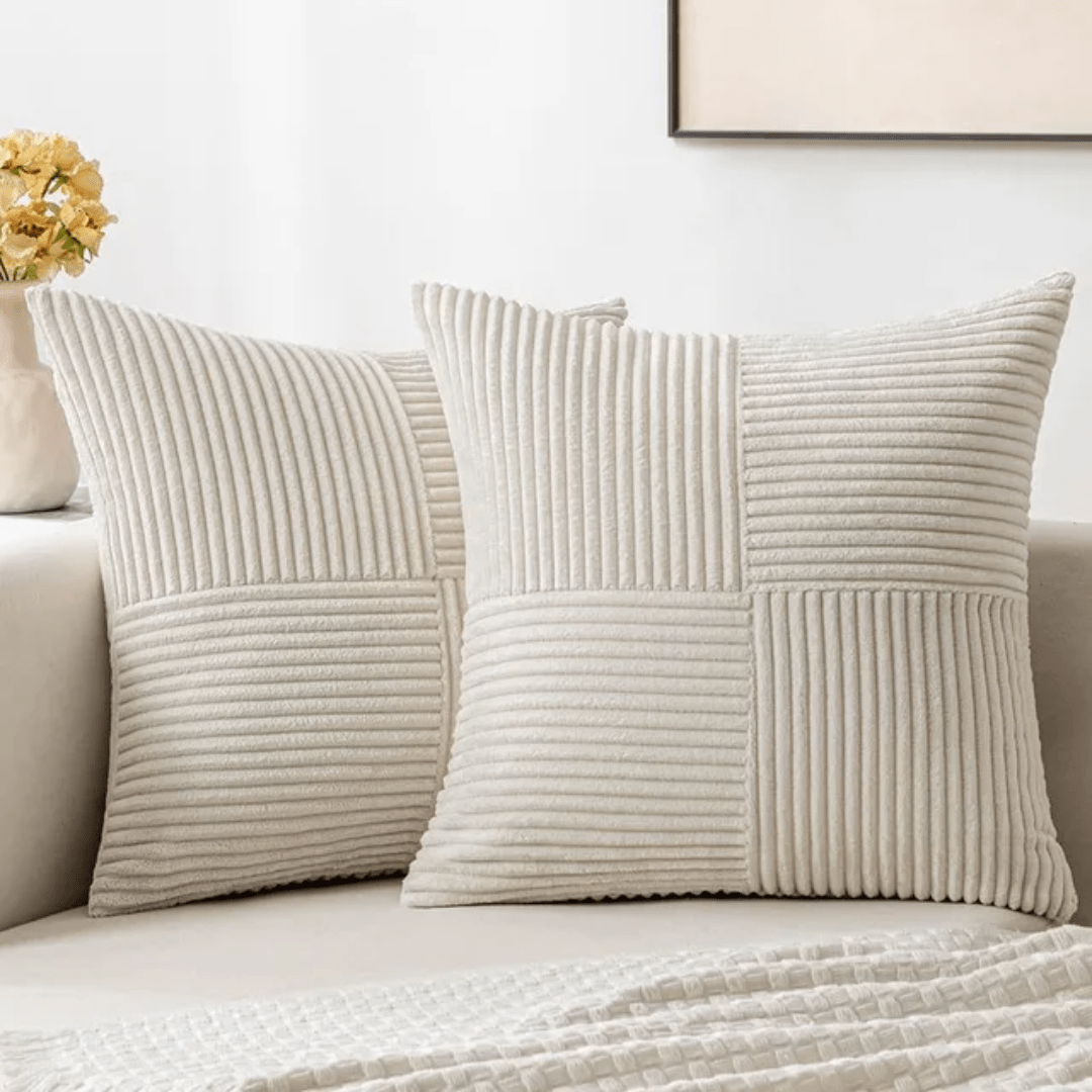 Sofa Cushions 45 x 45 cm, Decorative Pillow with Cotton Linen Cushion Cover – image 5