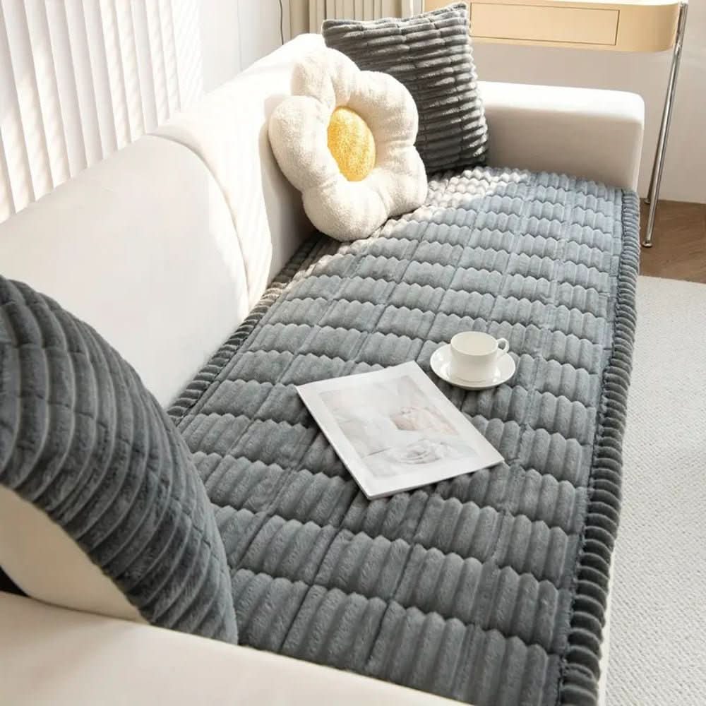 Sofa Covers, Plush Sofa Throw, Non Slip Couch Cover, Armchair Cover, Machine Washable Couch Blanket for Settee and Bed